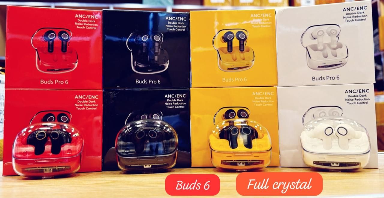 Buds Pro 6 Earbuds - New Crystal Design (Random Colour) view 3