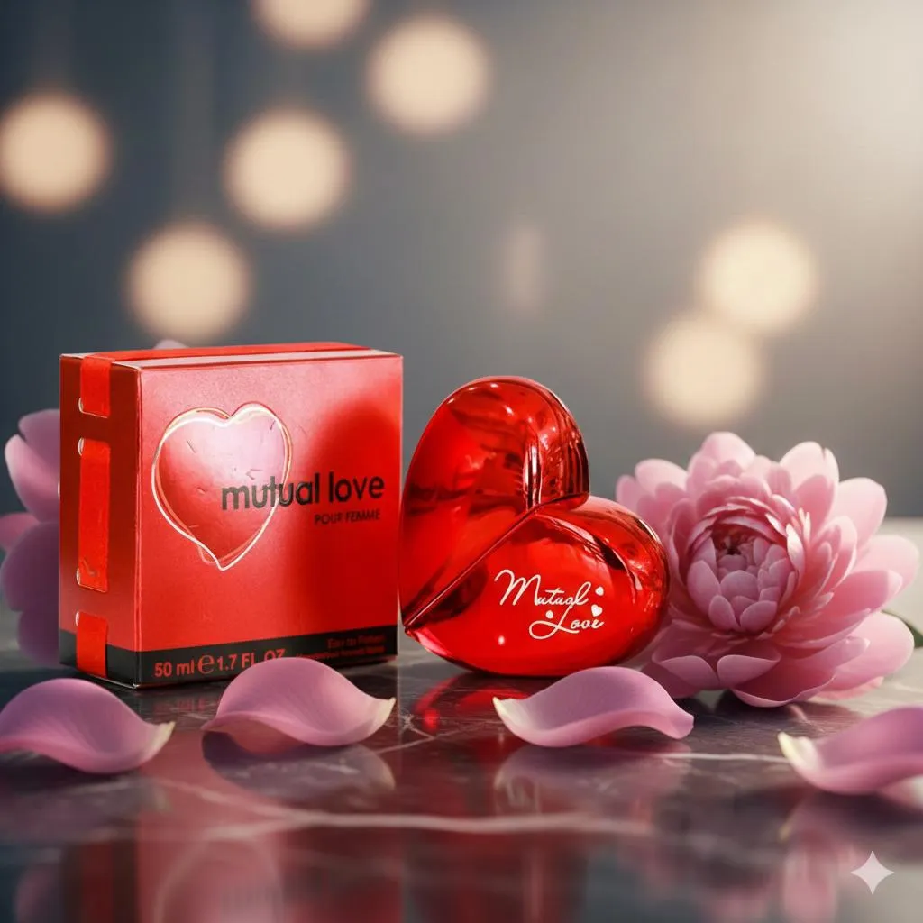 Mutual Love Perfume - Red Heart Shape Bottle - 100ml