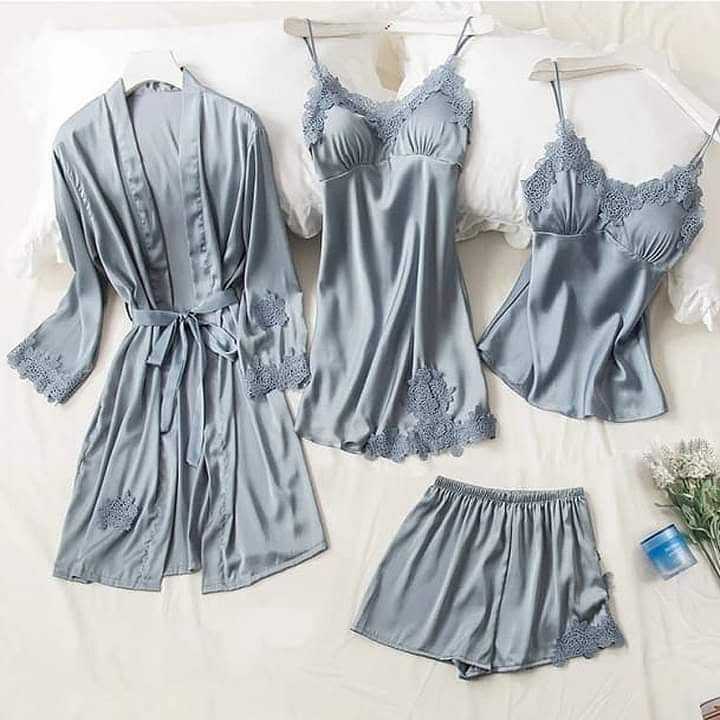 Silk Jersey 5 Piece Nighty Dress view 3