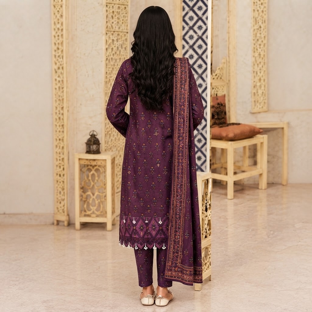 SALIM Design-05 3 Piece Printed Lawn Suit view 2
