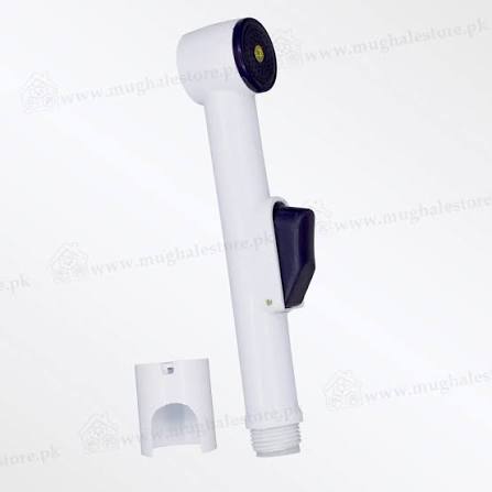 White Plastic Bidet Shower Set – Lightweight Handheld Bathroom Shattaf view 3
