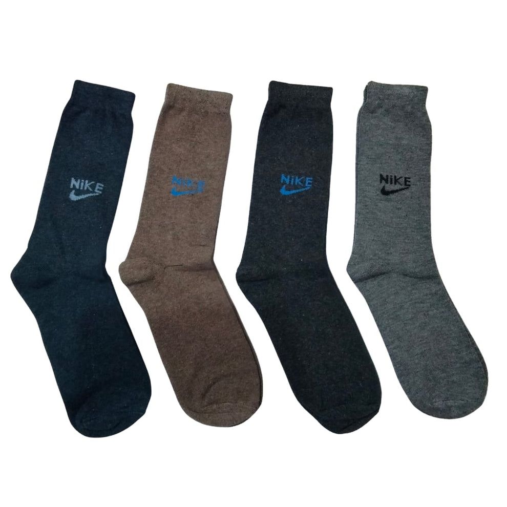 Nike Long Cotton Winter Socks - Footwear Accessory Designed For Warmth Preservation And Daily Winter Routine - Mix Colours (Pack of 3 Pairs) view 2