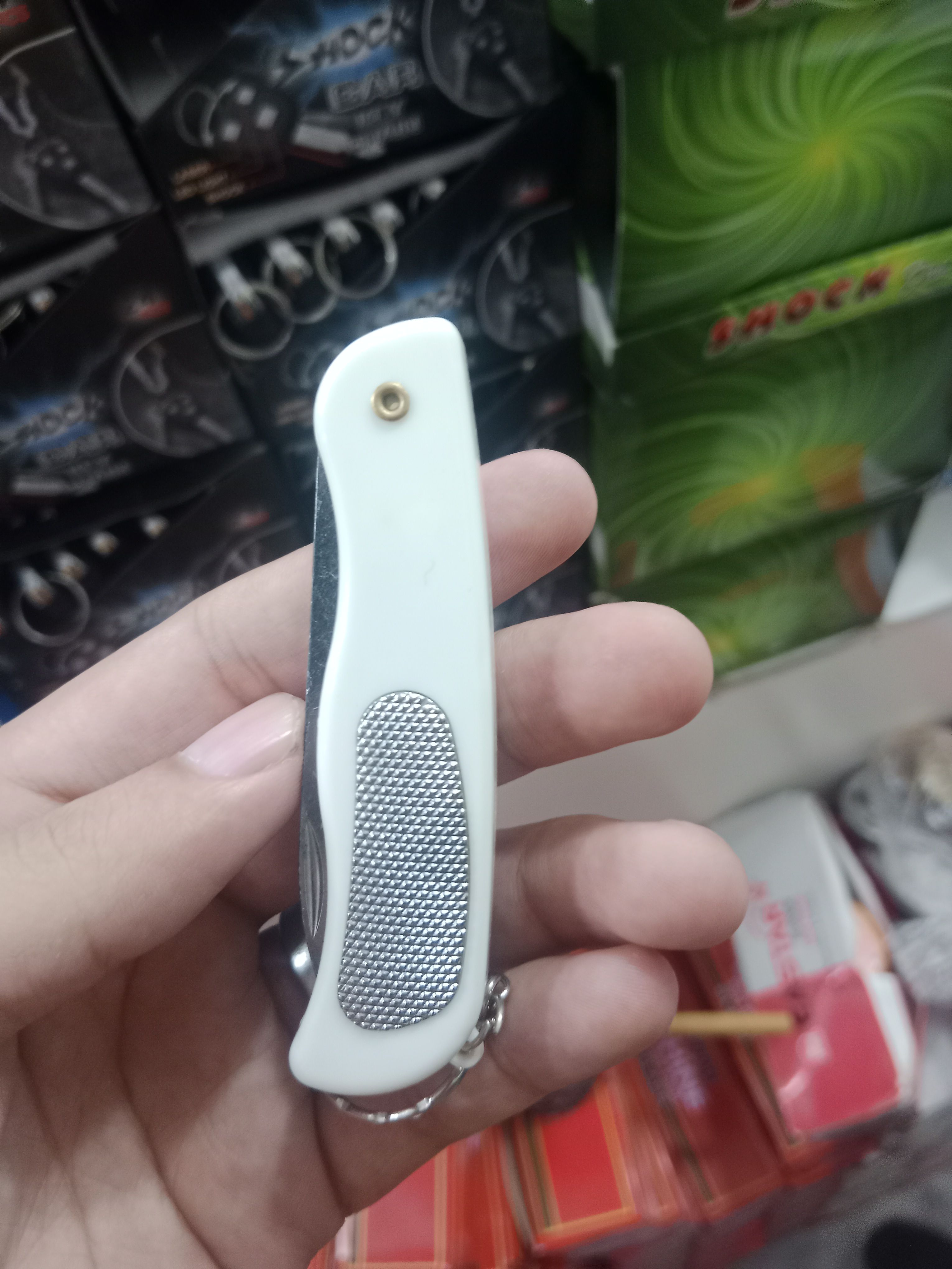 Prank Shock Folding Knife Keychain | Fun Novelty Gag Gift Portable Design view 5