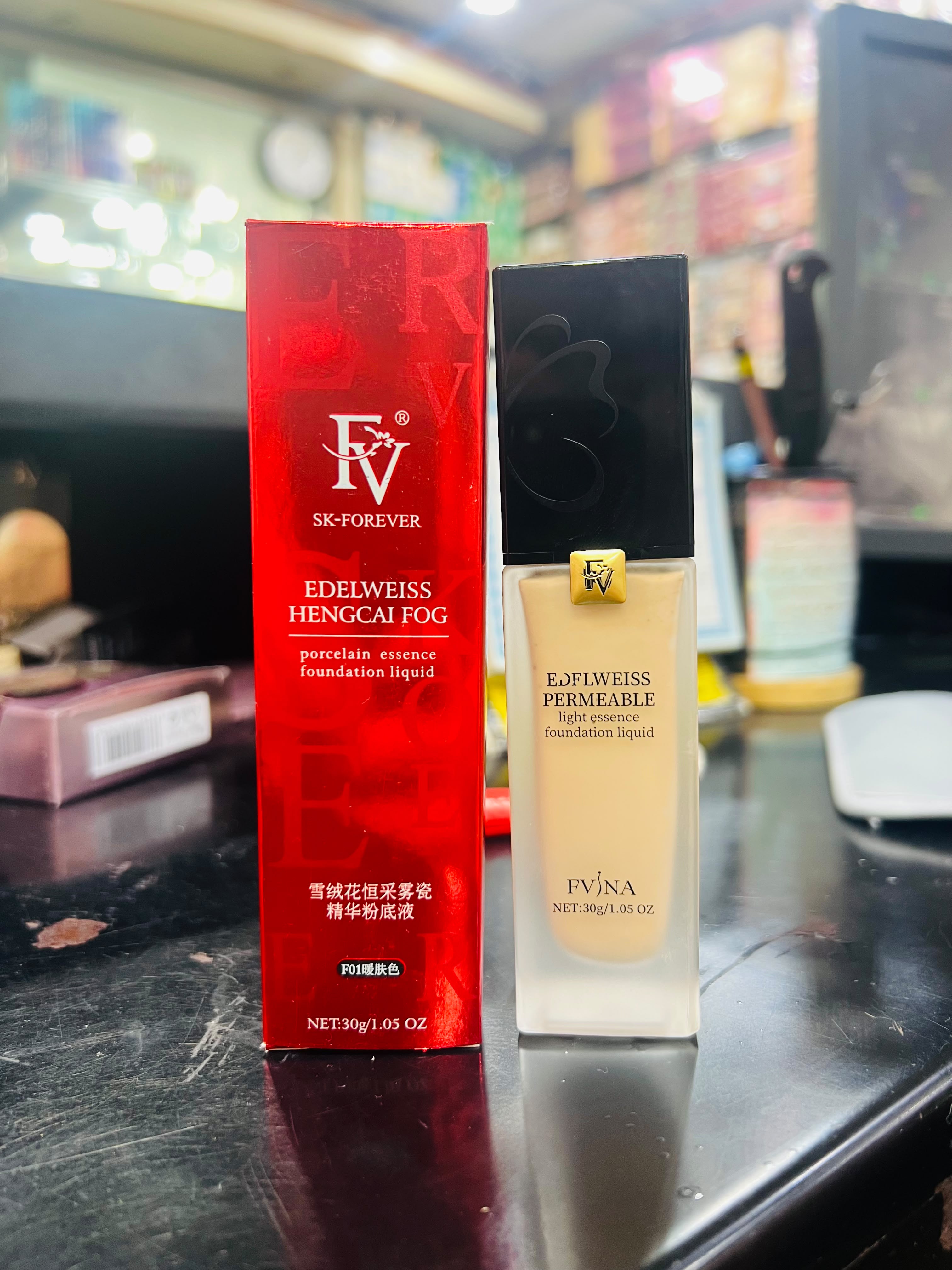 1 PCs FV Edelweiss Permeable Light Essence Foundation Liquid view 5