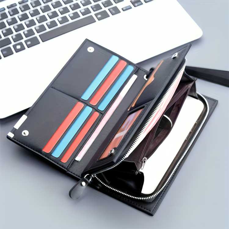 Baellerry Long Wallet For Men And Women - Fashion Accessory Designed For Cash Storage And Daily Carry Routine view 2