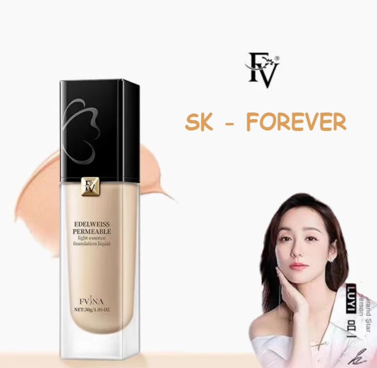 1 PCs FV Edelweiss Permeable Light Essence Foundation Liquid view 4