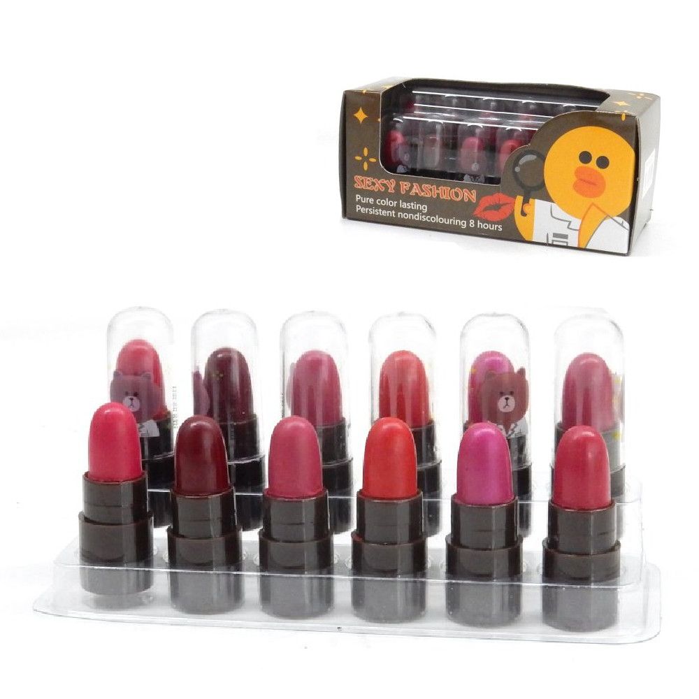 12 Pcs Multicolor Mini Capsule Lipsticks Set – Compact Matte Lipstick Collection with Assorted Shades view 2