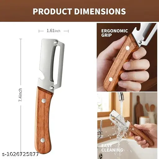) 2in1 Multifunctional Knife Peeler | Kitchen Vegetable & Fruit Cutter & Peeler | Kitchen Tool Utensils (Big Size view 4