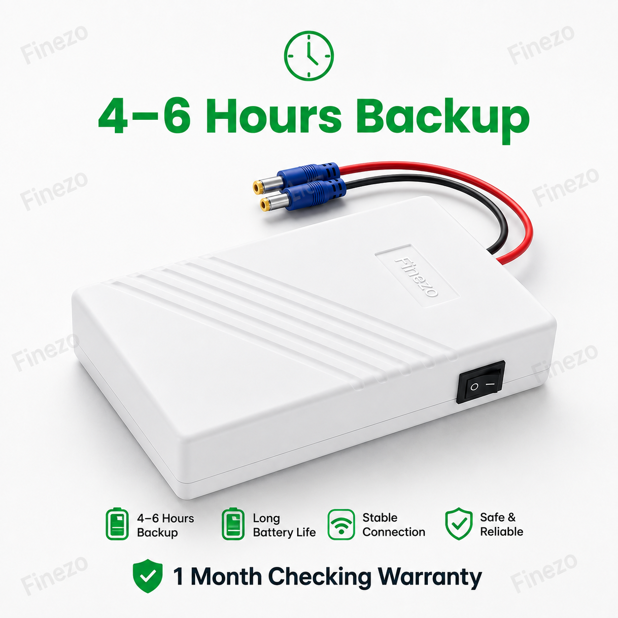 Finezo WiFi Router Power Bank 12000mAh – 5-6 Hours Backup Mini UPS for WiFi Router, ONU, Modem & WiFi Devices – 1A 1.5A 2A Compatible Power Backup for Load Shedding view 3