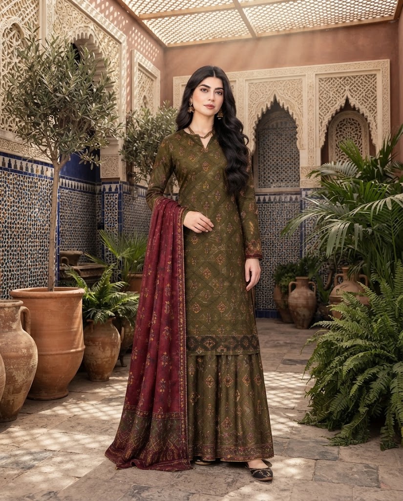 SALIM Design 07 – 3 Piece Printed Lawn Suit for Women