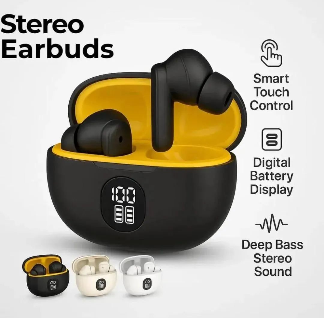 Pro 3rd Gen TWS Bluetooth Earbuds with Digital Battery Display view 2