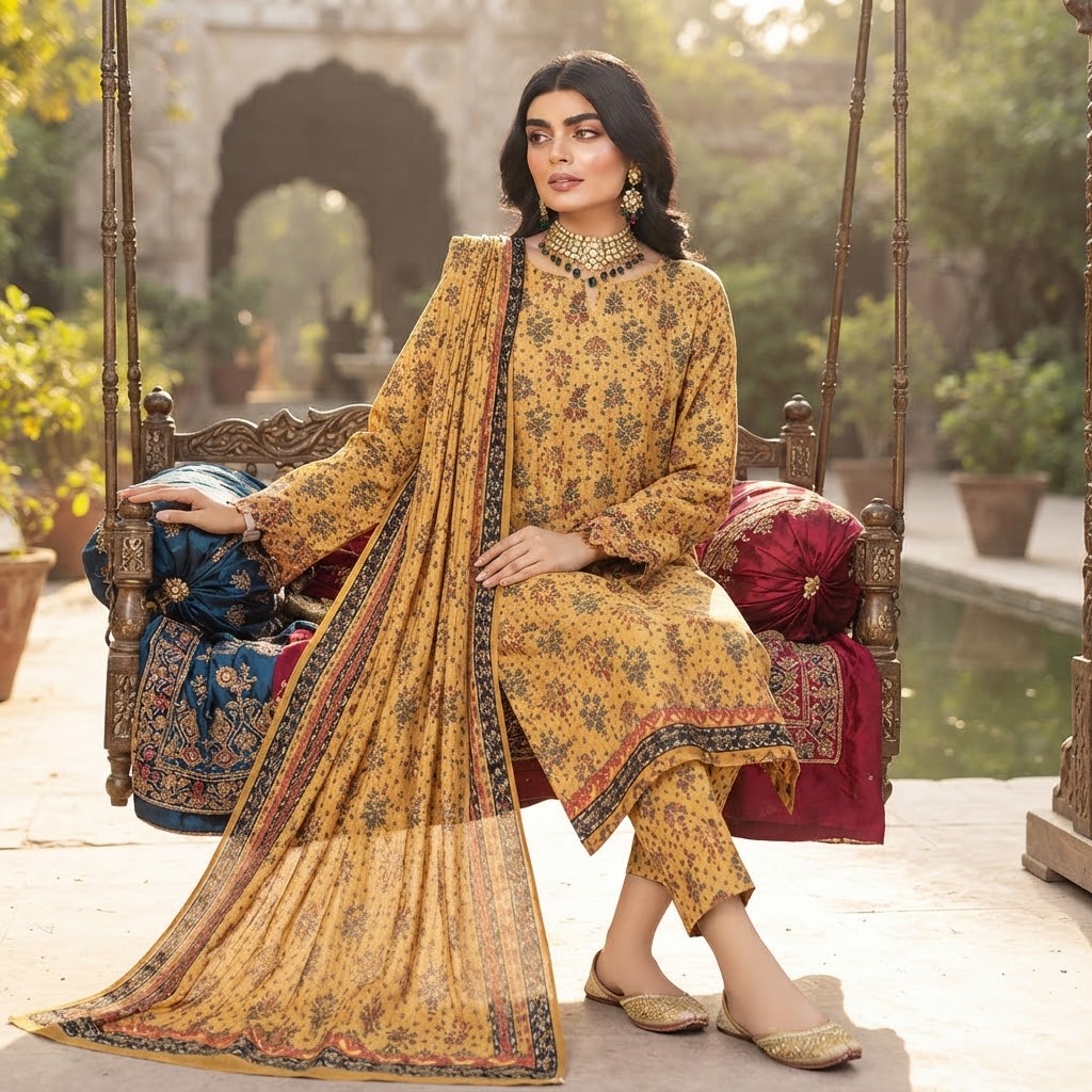 Salim Design 09 – Premium Lawn 3-Piece Printed Suit