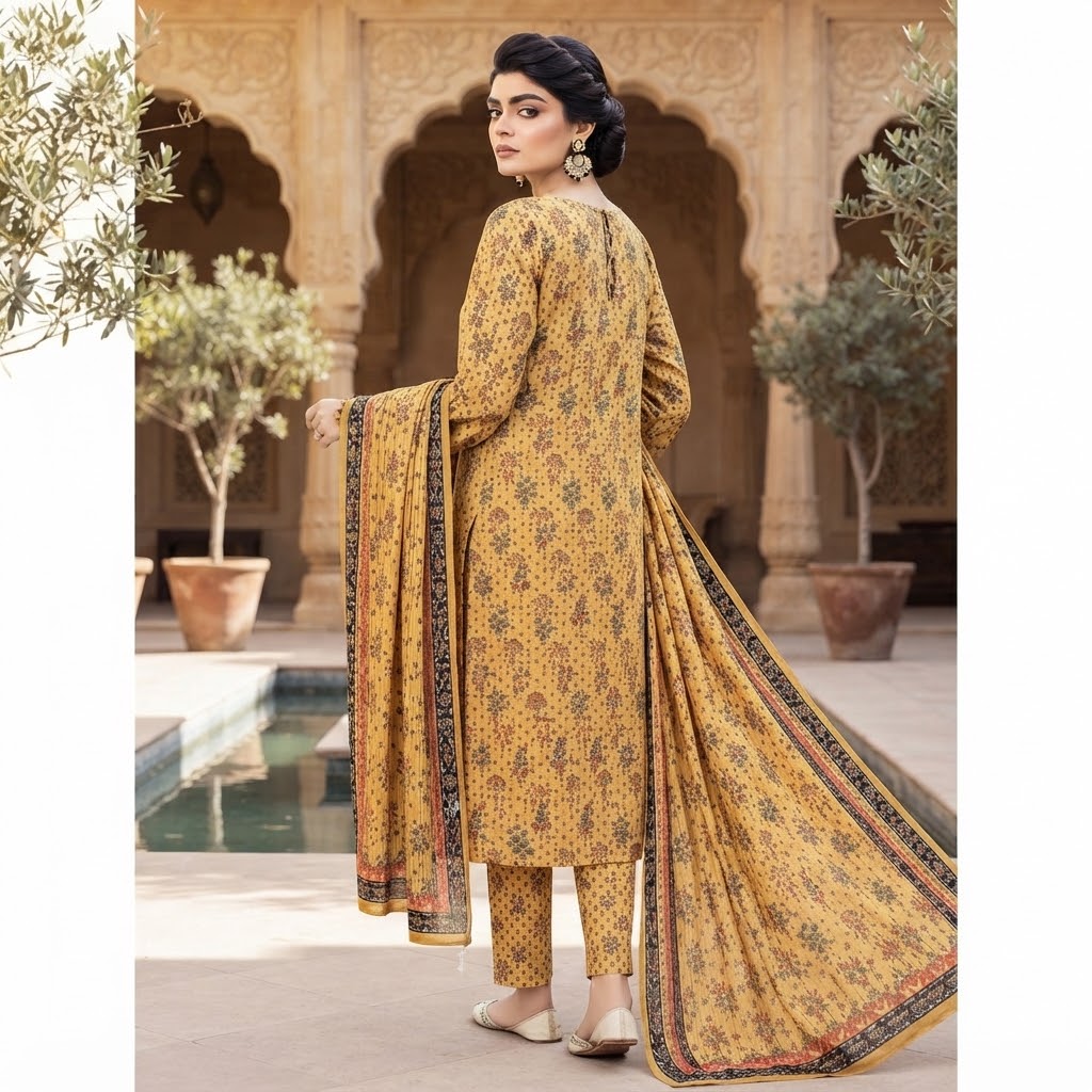 Salim Design 09 – Premium Lawn 3-Piece Printed Suit view 2