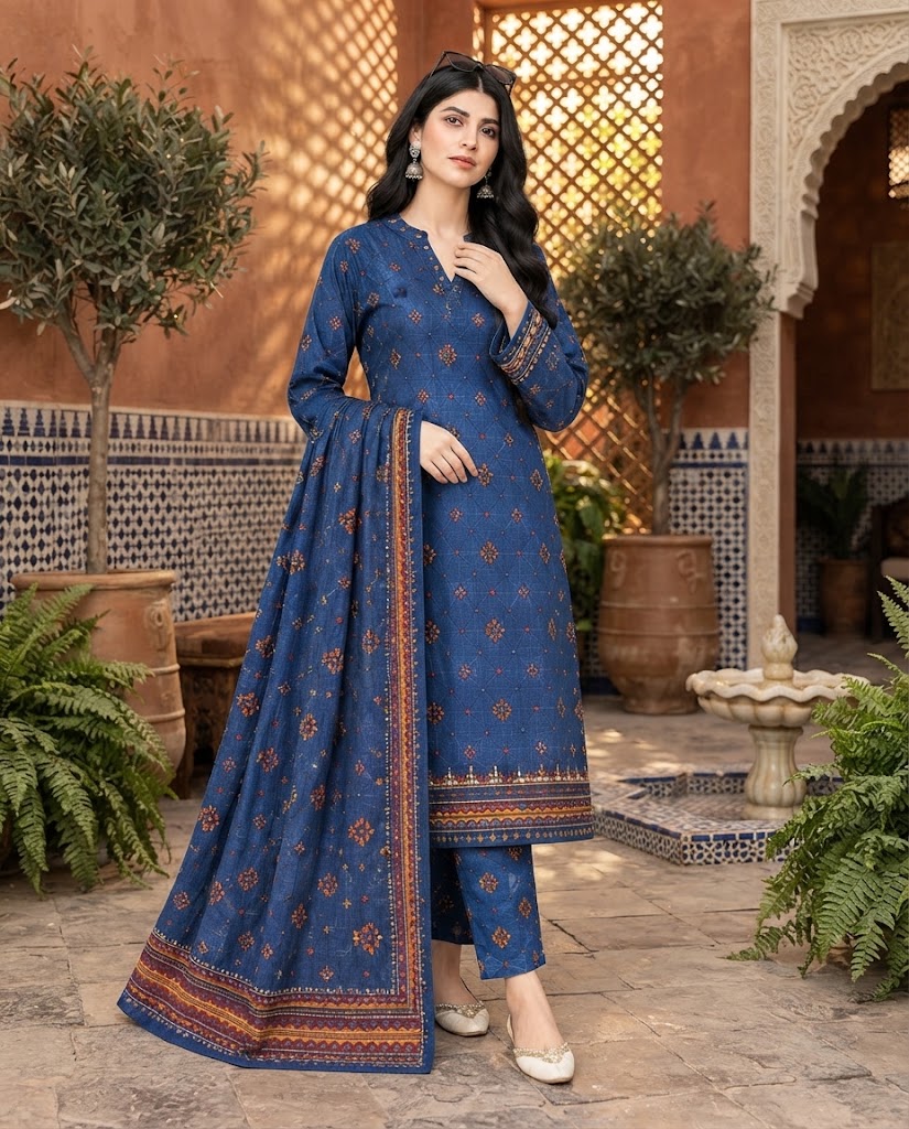 SALIM 3 Piece Printed Lawn Suit – Design 10 | Digital Printed Lawn view 2