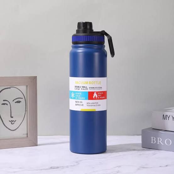 Stainless Steel Nozzle Vacuum Water Bottle - Drinkware Accessory Designed For Liquid Hydration And Daily Travel Routine