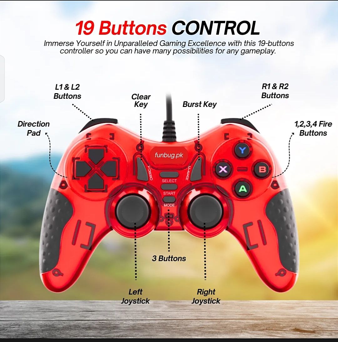 Pro-Level Wireless Gaming Controller – Dual Analog Joystick, Turbo Mode & Ergonomic Grip view 2