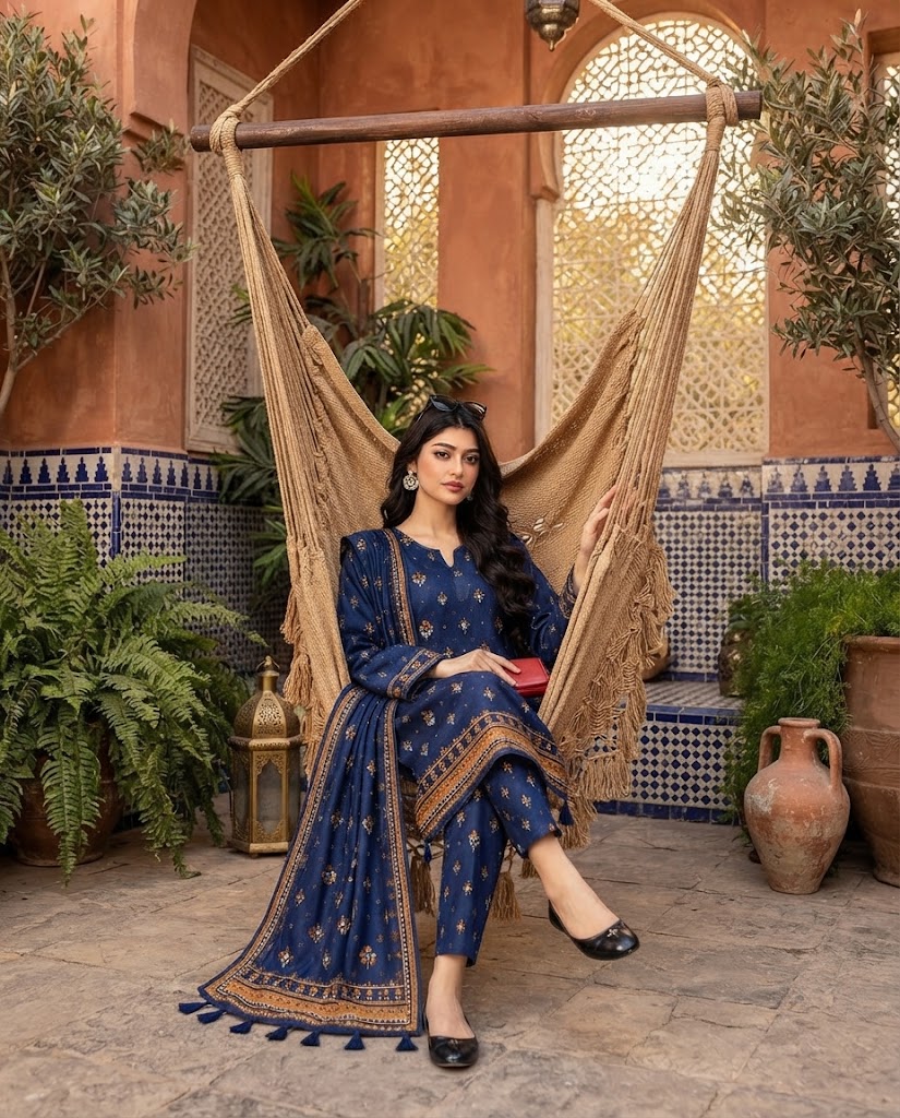 SALIM Design-02 | 3 Piece Printed Lawn Suit view 2