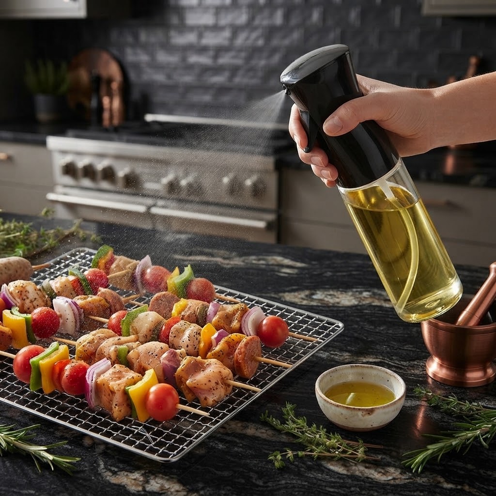 Spray Edible Oil Bottle 300ml – Kitchen Mister & Cooking Dispenser view 2