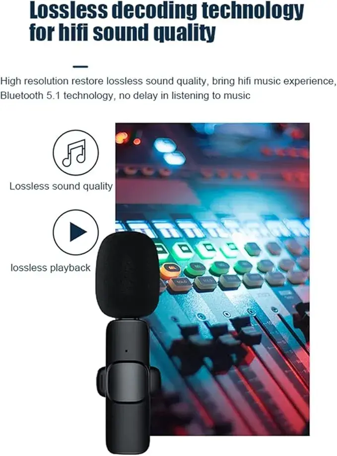 K35 High Quality Wireless Dual Microphone For Mobile Phone And Camera view 5