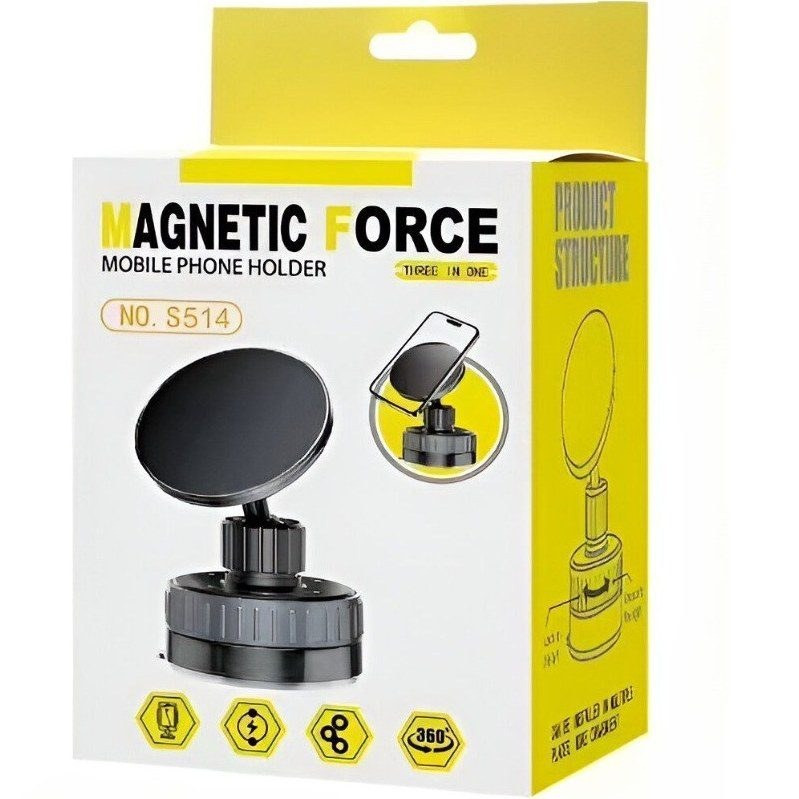 Premium 360° Magnetic Car Phone Mount – Powerful Suction Cup, Foldable Adjustable Dashboard Holder for All Smartphones view 2