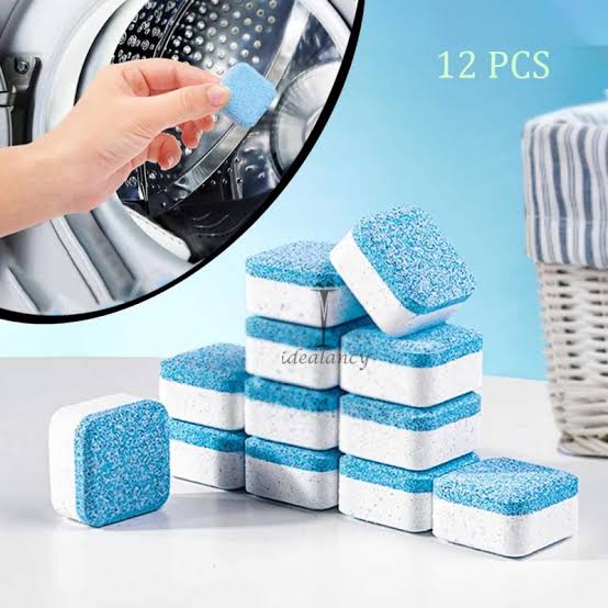 12 Pcs Washing Machine Cleaner Tablets – Washing Machine Cleaning Cube Deep Cleaning Tablets | Washer Drum Cleaner Removes Dirt, Residue & Unpleasant Odor | Washing Machine Maintenance view 3