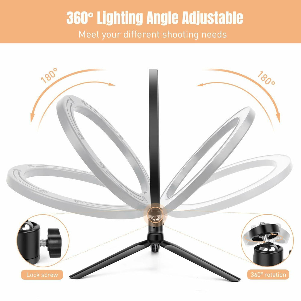 Multi Position Ring Light Dual Mobile Clip Ring Light, Live Broadcasting Bracket Fill Selfie Ring Light Phone Clamp Fill Lights Supplies Stabilizer Clip Phone Bracket view 5