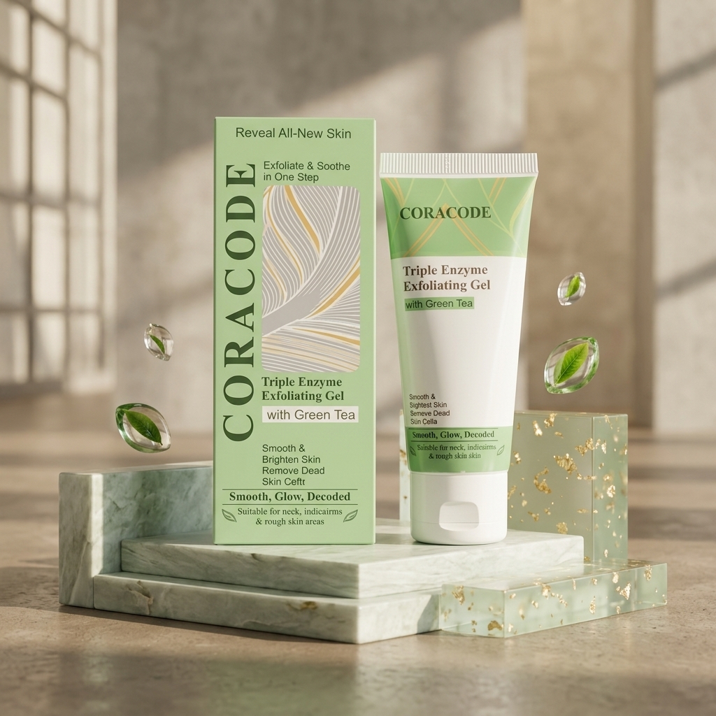 Coracode Triple Enzyme Exfoliating Gel With Green Tea - Buy Online in Pakistan at Zenbu Store