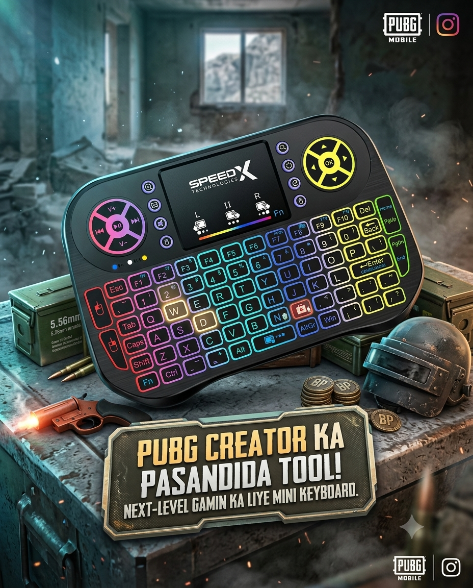 Mini Wireless Mobile PUBG Keyboard + bluetooth Touchpad 7 Color Backlit Light 2.4ghz Rechargeable with Nokia Bettery view 3