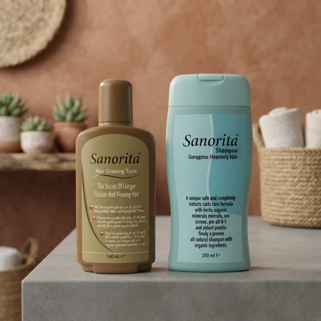 Sanorita Hair Care Combo Shampoo 200ml And Hair Growing Tonic 140ml - Hair Care Accessory view 3