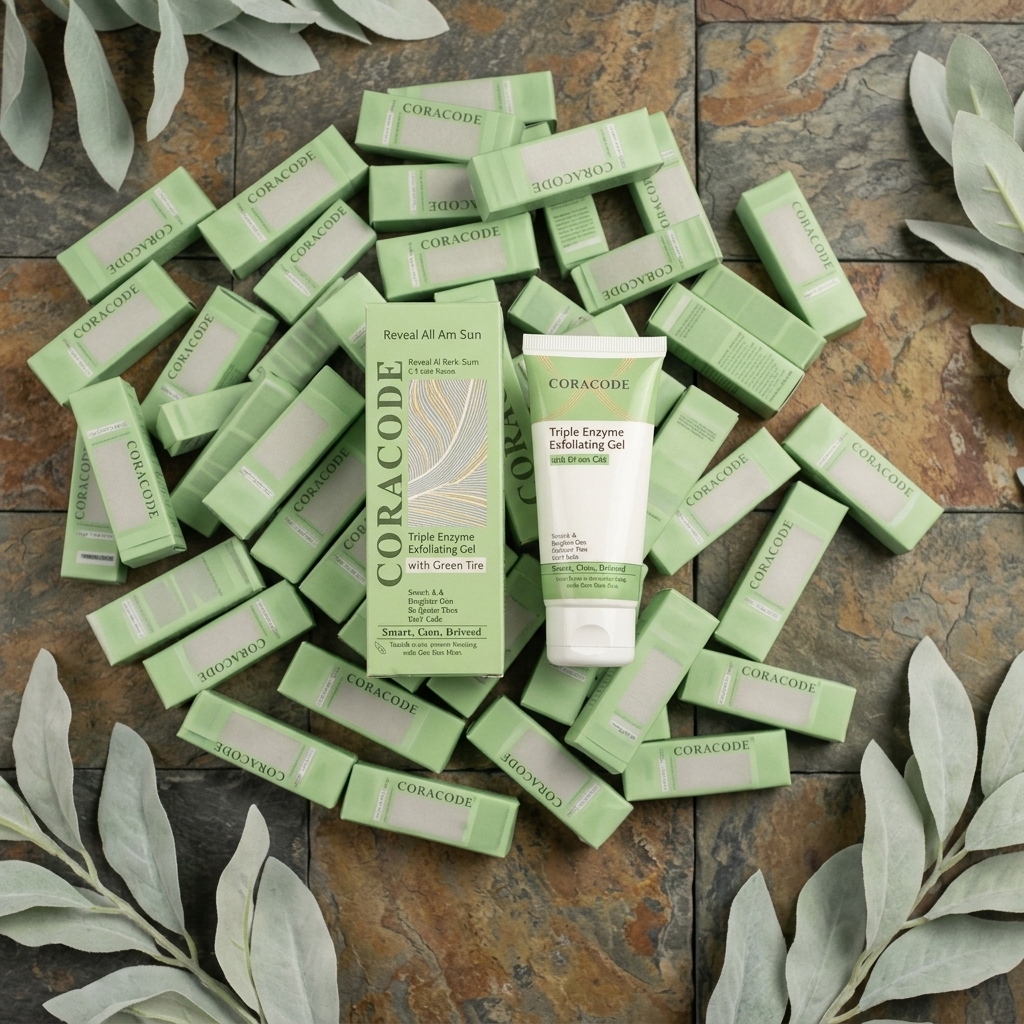 Coracode Triple Enzyme Exfoliating Gel With Green Tea - Skincare Accessory Designed For Skin Exfoliation And Daily Facial Care Routine 60g view 2