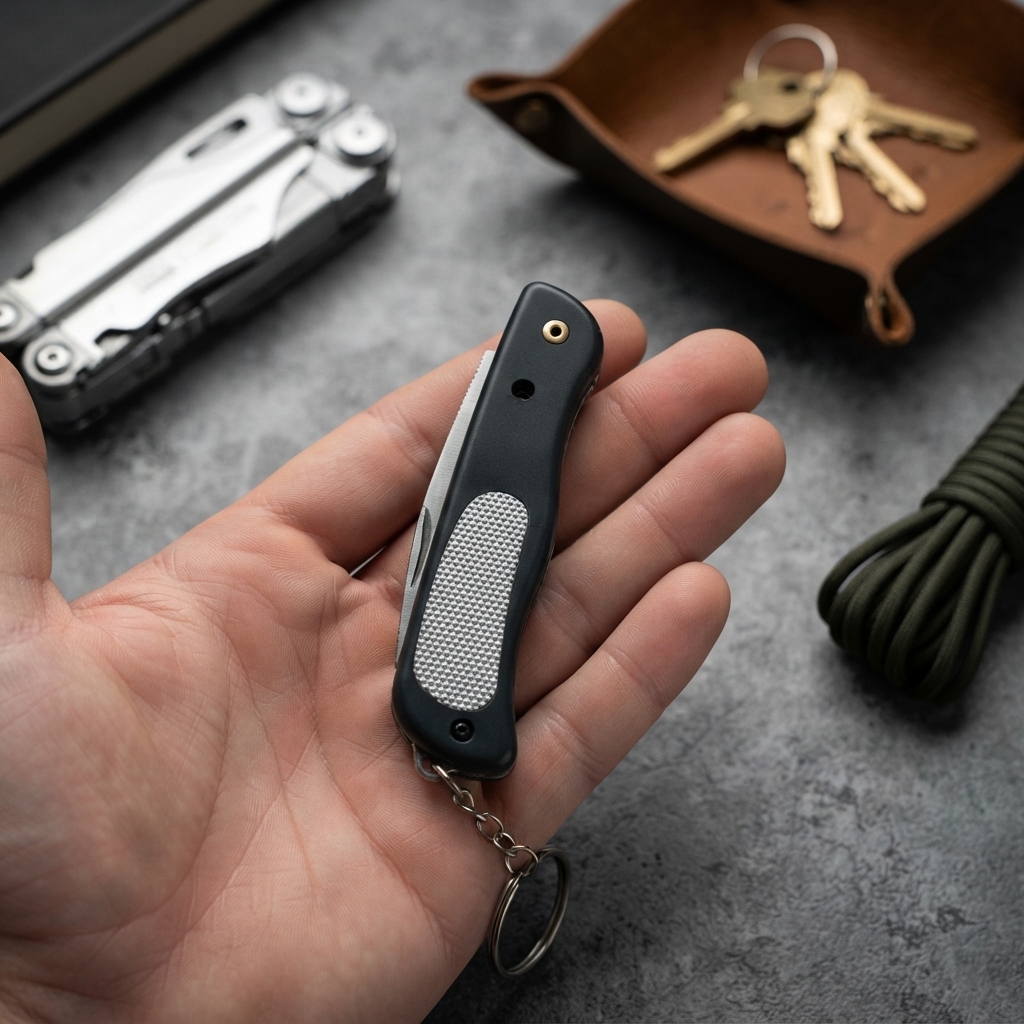 Prank Shock Folding Knife Keychain | Fun Novelty Gag Gift Portable Design
