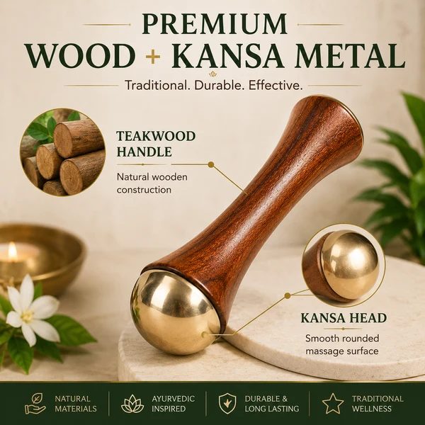 Premium Ayurvedic Kansa Massager - Natural & Chemical Free view 4