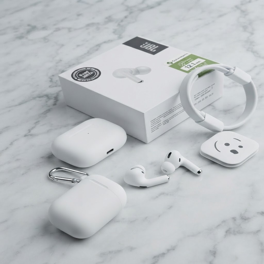 Pro 2 White Wireless Earbuds – Active Noise Cancelling In-Ear Headphones