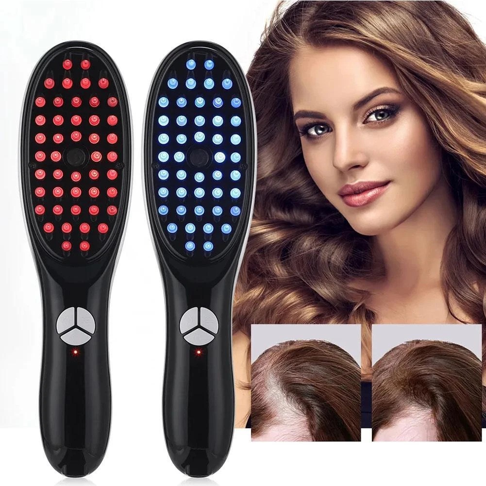 Electric 3D Scalp Massage Comb with Steam Spray & Red Blue Light Therapy - Haircare Accessory Designed For Scalp Massage