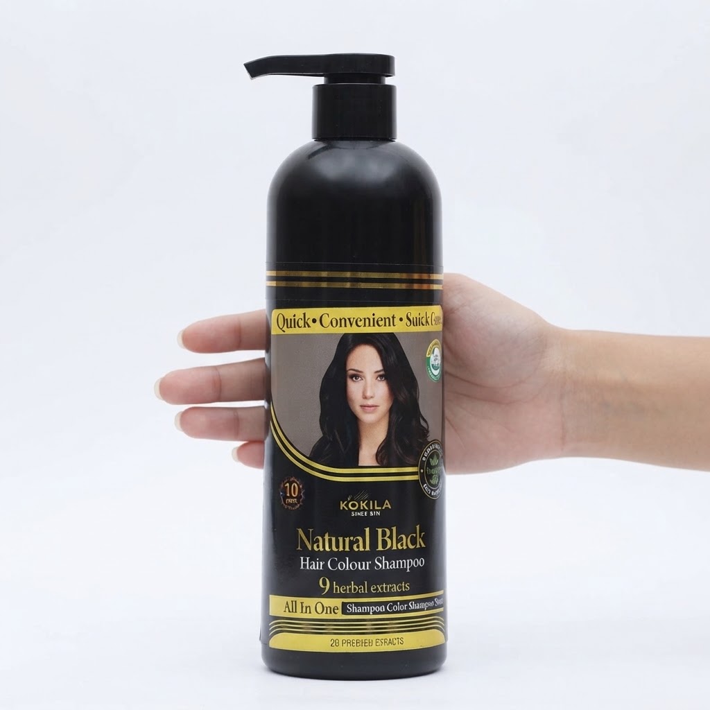 Kokila Organics Natural Black Hair Colour Shampoo 200ml – Instant Herbal Hair Dye view 3