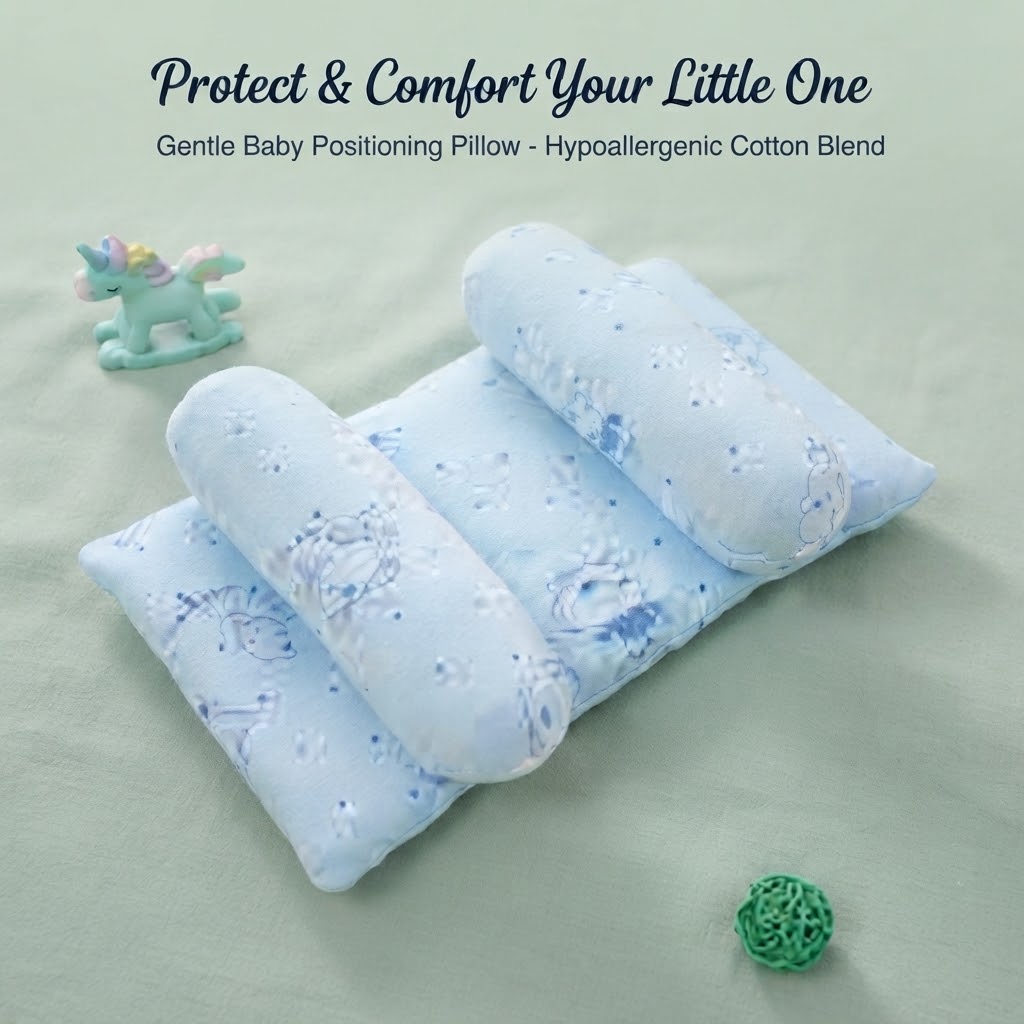 Infant Pillow | Newborn Baby Head Shaping Anti-Rollover Pillow (Random Design)