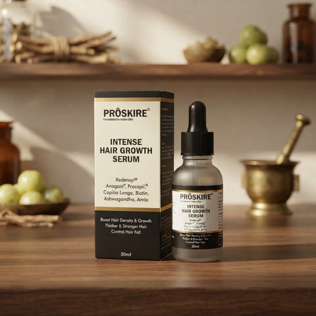 Proskire Intense Hair Growth Serum – Redensyl, Procapil, Biotin Hair Fall Control Serum - 30ml