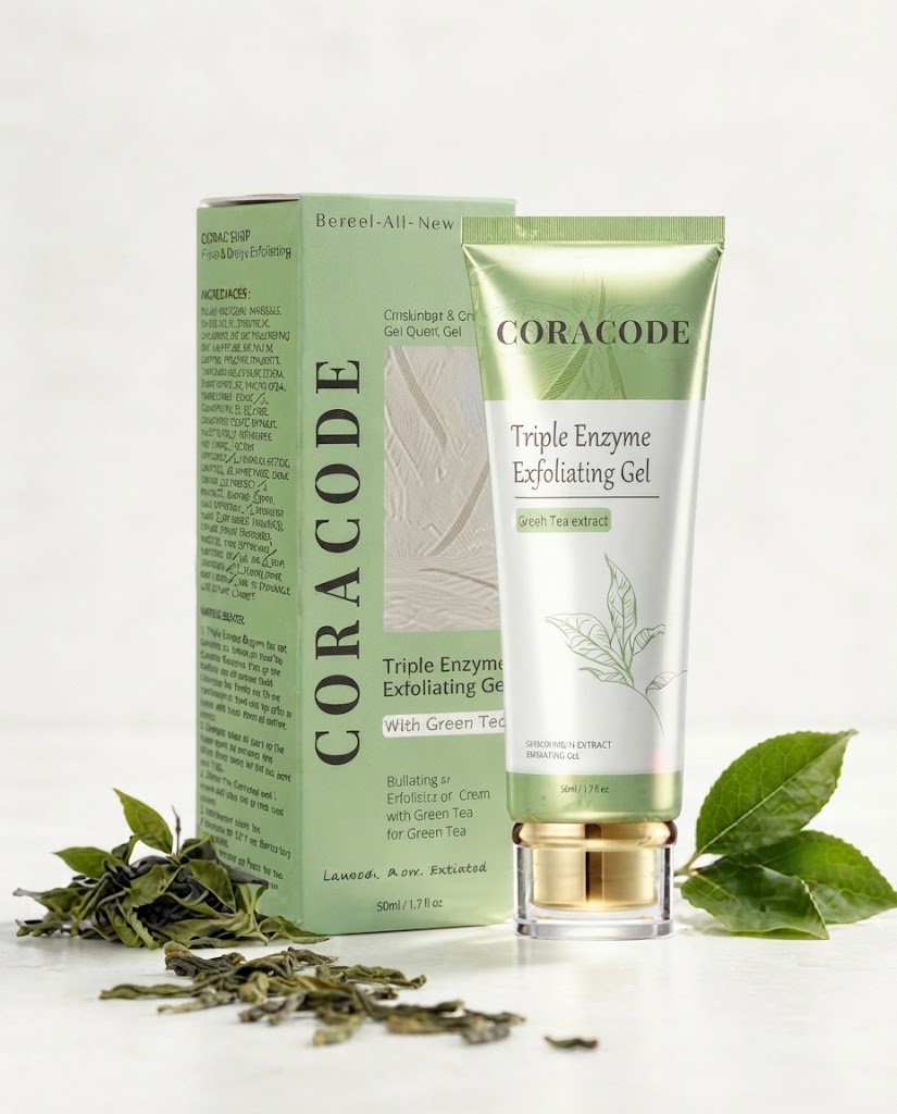 Coracode Triple Enzyme Exfoliating Gel 100g – Gentle Face & Skin Exfoliator view 2