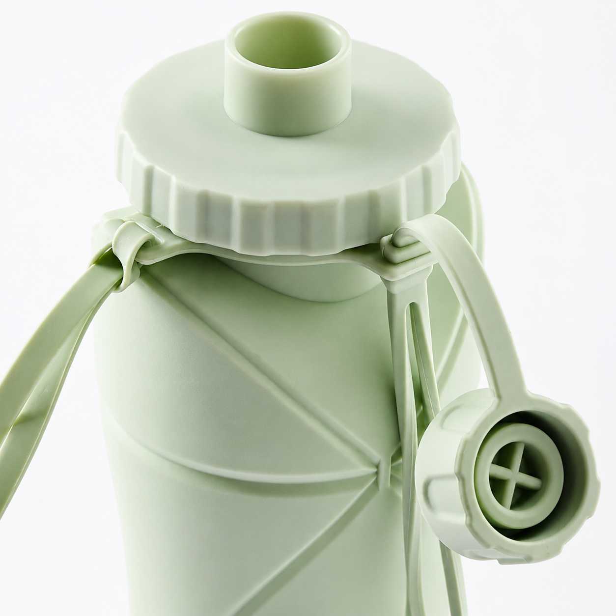 Silicone Folding Water Bottle | Collapsible & Reusable Travel Bottle | Space-Saving Design | Random Color view 3