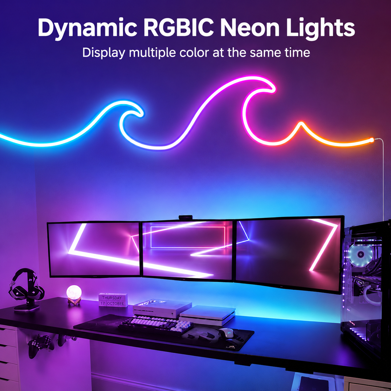 Neon Lights RGB LED Strip with Remote & App Control view 3