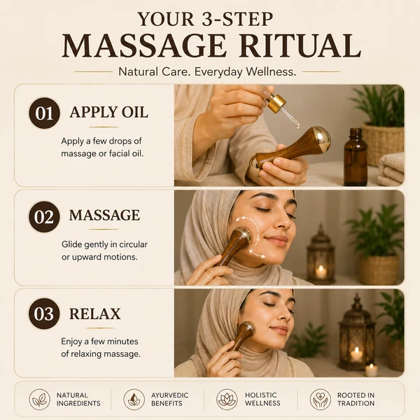 Premium Ayurvedic Kansa Massager - Natural & Chemical Free view 2