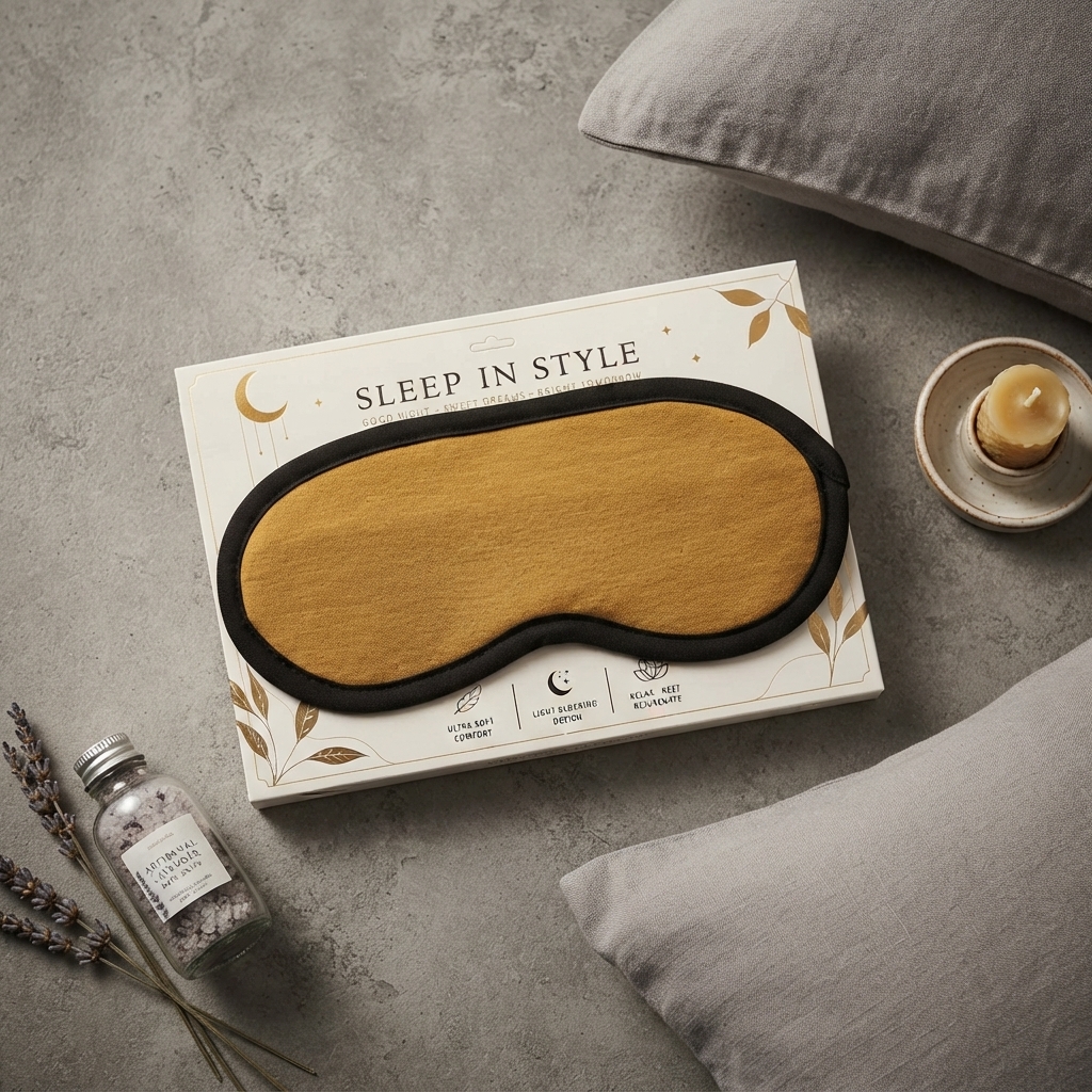 Premium Quality Adjustable Sleep Mask | Lightweight Breathable Design For Travel & Home Use