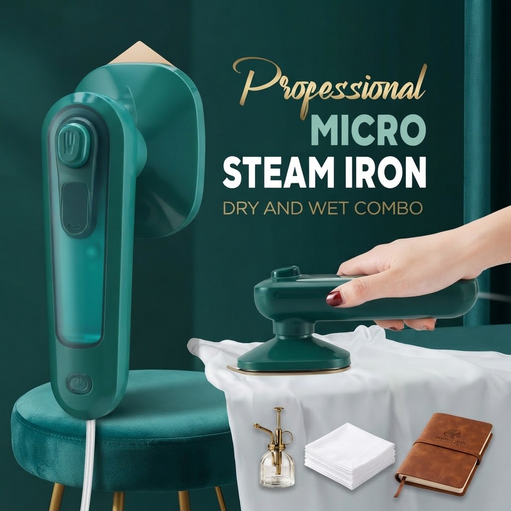 Mini Electric Portable Iron – Wet & Dry Travel Garment Steamer view 2