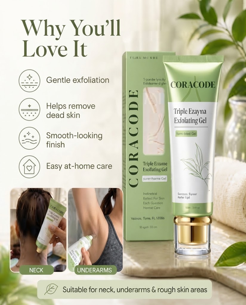 Coracode Triple Enzyme Exfoliating Gel 100g – Gentle Face & Skin Exfoliator view 3