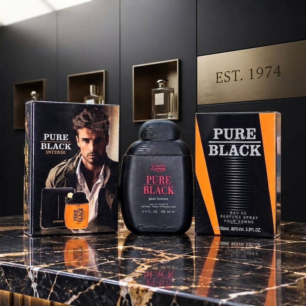 Creation Lamis Pure Black Mens Fragrance - Fragrance Accessory Designed For Scent Application - 100ML view 3