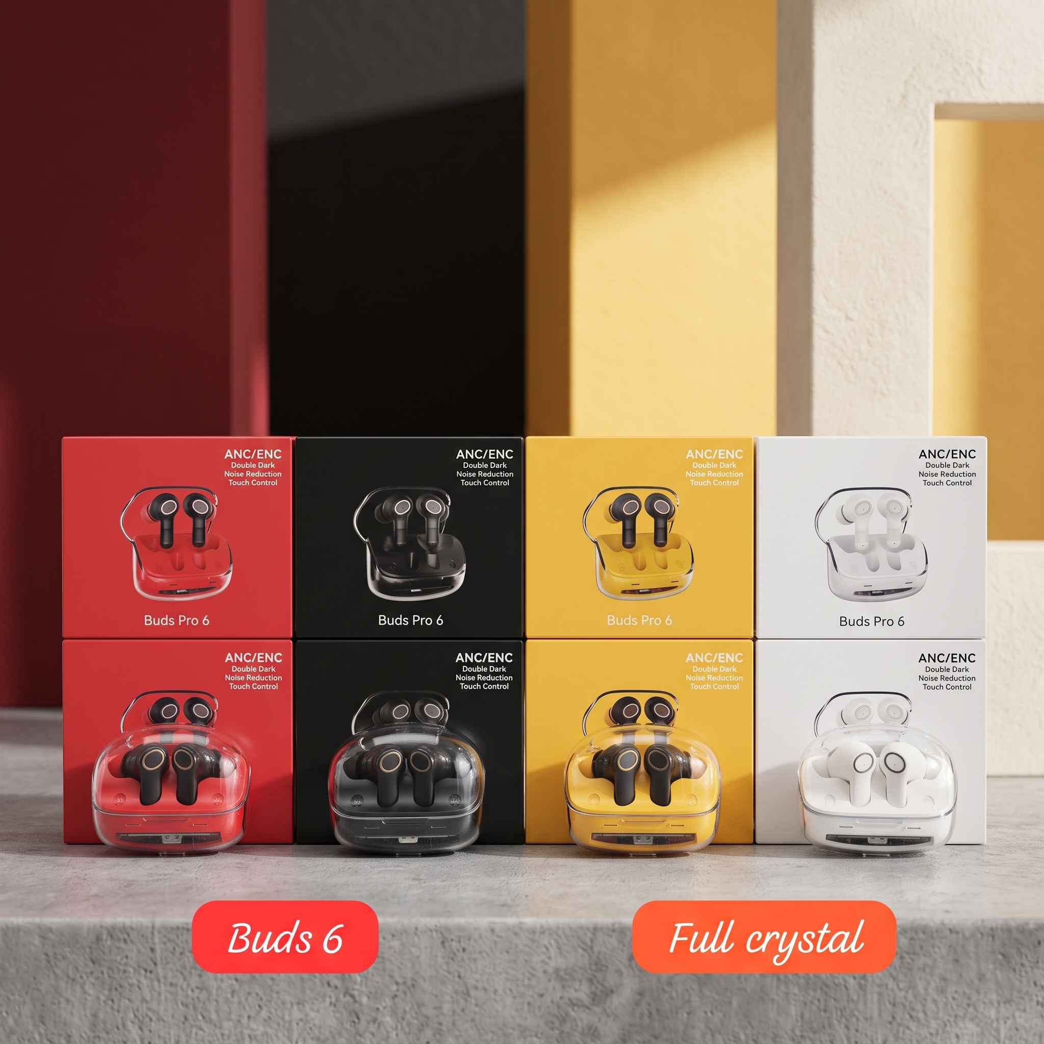 Buds Pro 6 Earbuds - New Crystal Design (Random Colour) view 2