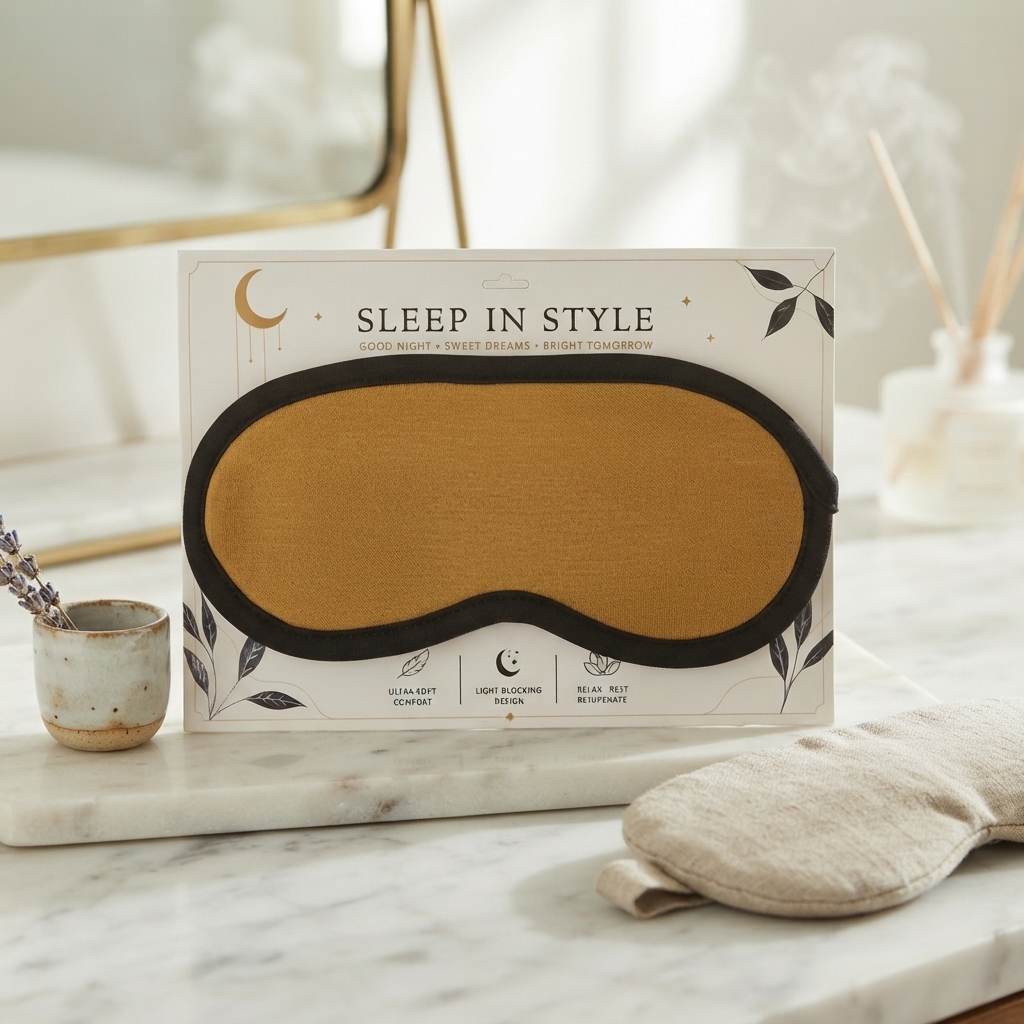 Premium Quality Adjustable Sleep Mask | Lightweight Breathable Design For Travel & Home Use view 3