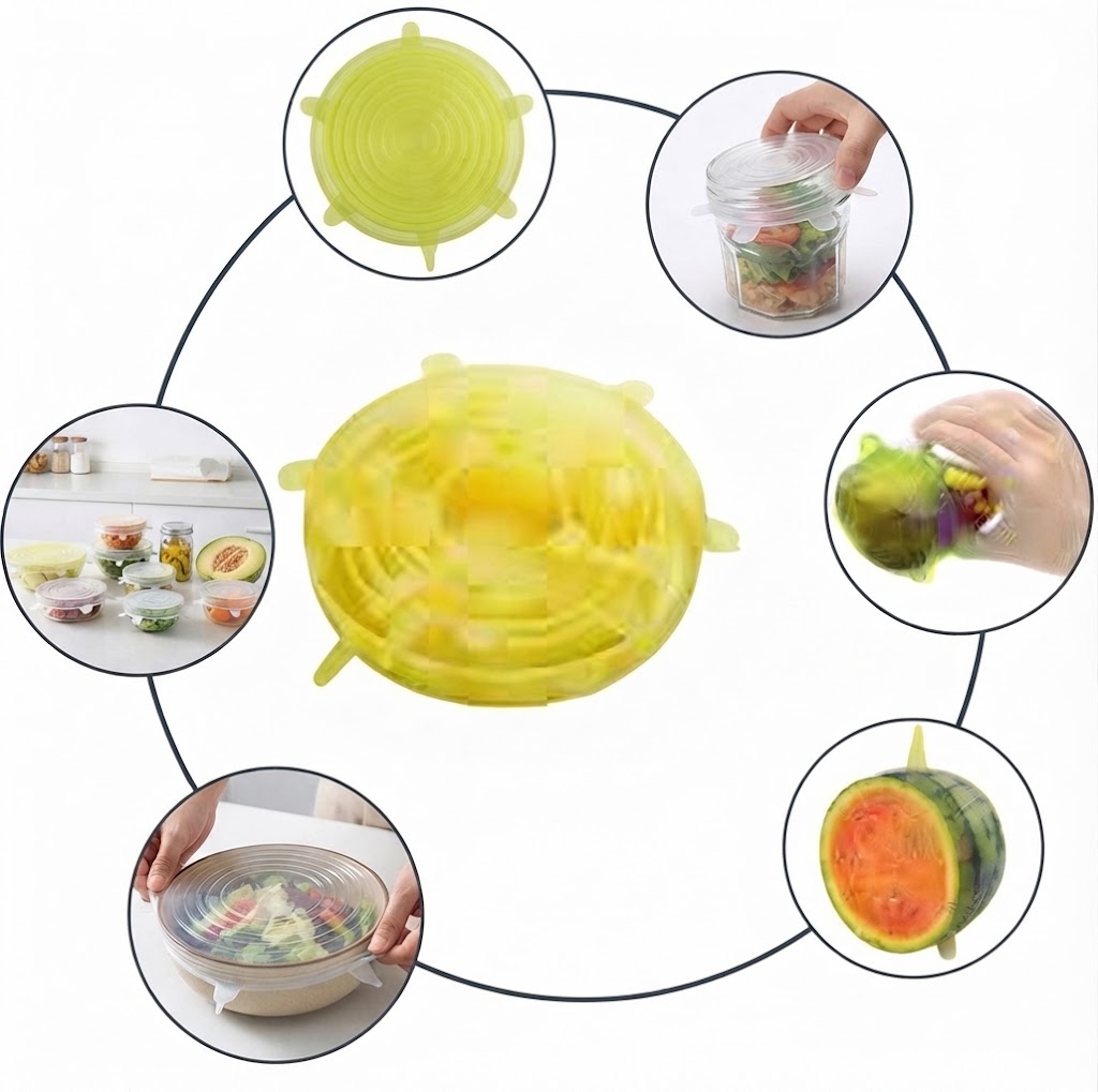 Reusable Silicone Food Covers Set6 pcs view 3