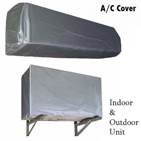 AC Cover 1.5 Ton Dust Proof, Waterproof, Parachute Material (2 Pcs Set) thumbnail 2