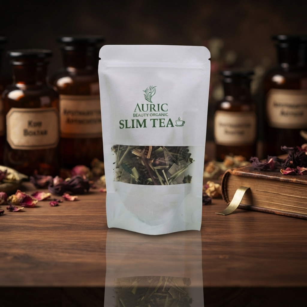 Auric Beauty Organic Slim Tea – Herbal Wellness & Weight Management Infusion - 100gm thumbnail 2
